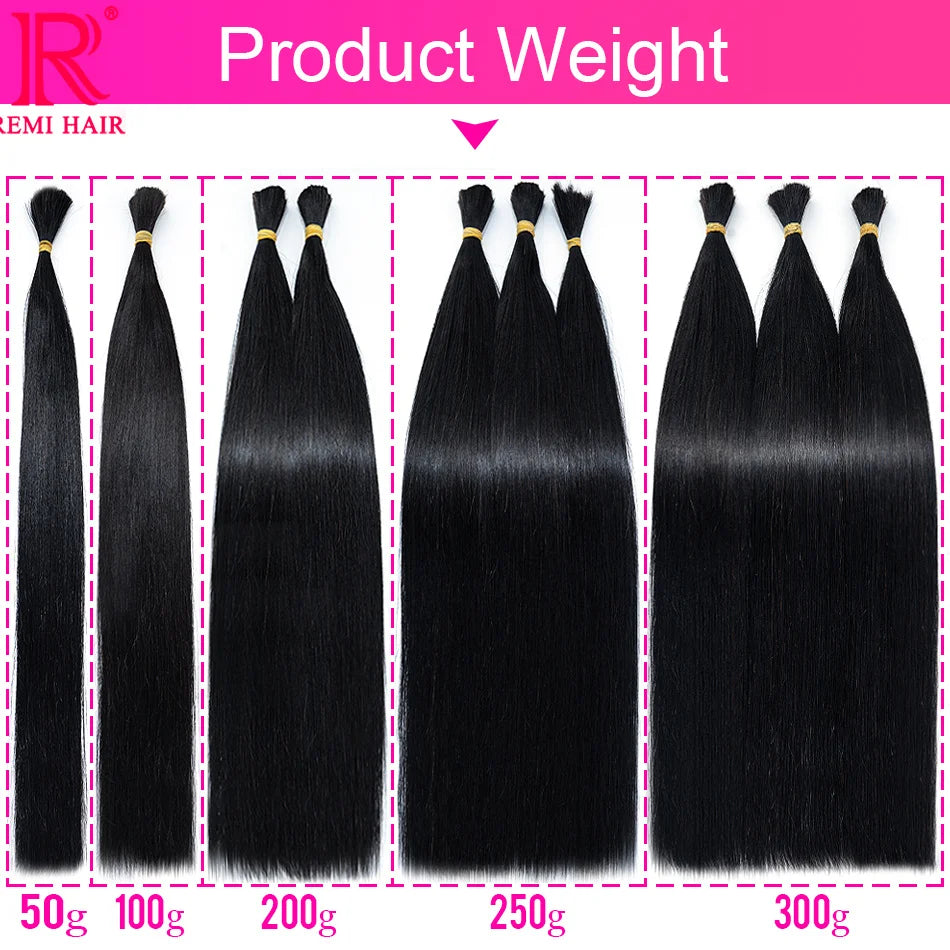 Loose Deep 100% Indian Human Hair Bulk Extensions